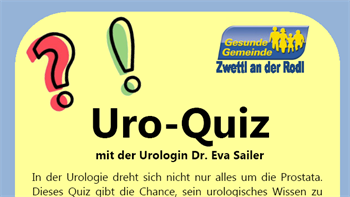 Uro-Quiz der Gesunden Gemeinde Zwettl an der Rodl